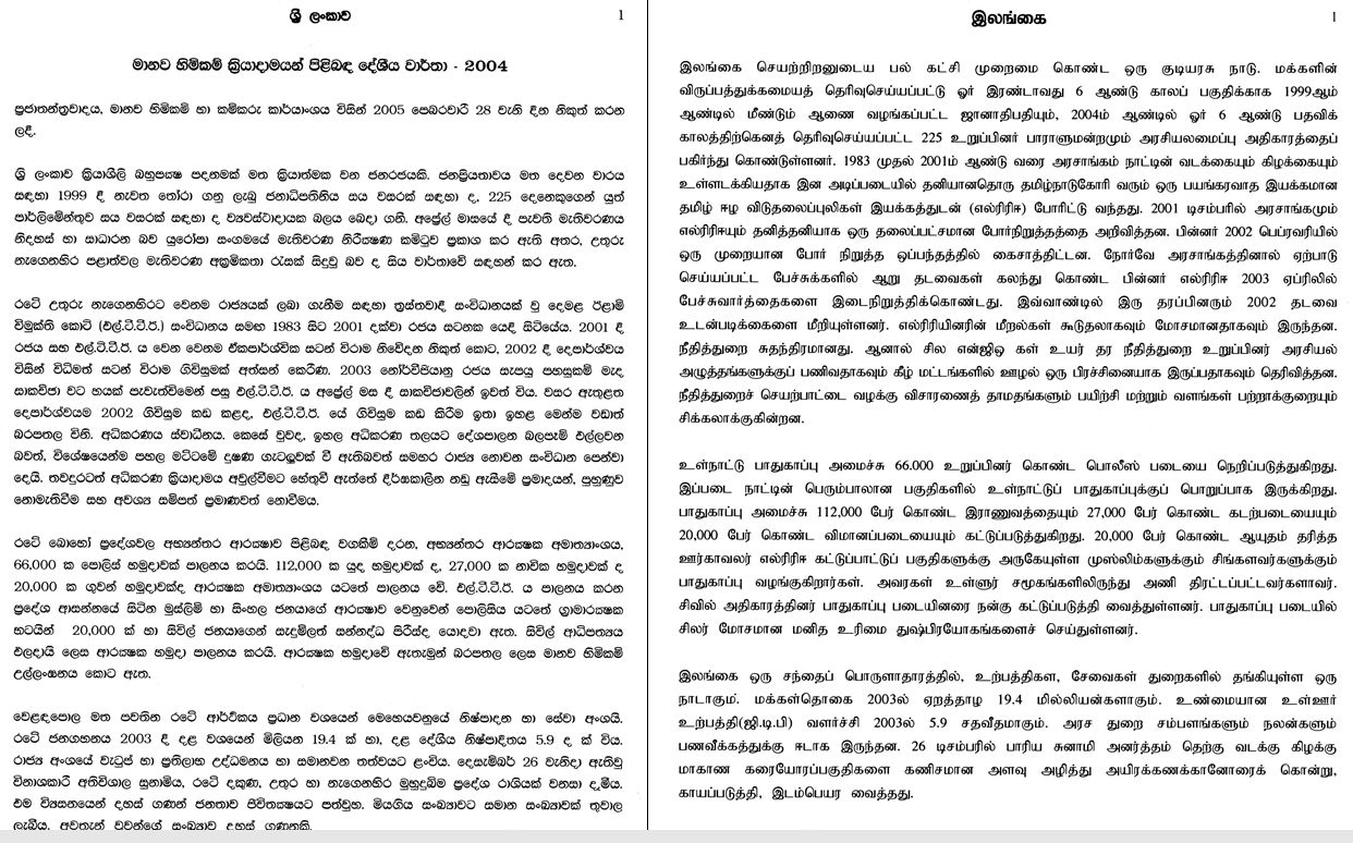 Suzanna Travels to Sri Lanka Languages